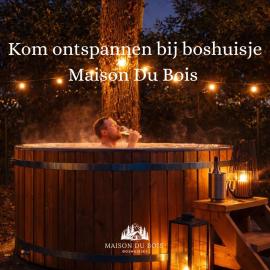 Luxe houten wellness boshuisje met prive hottub - Solea