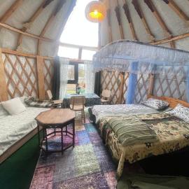 Unique Mongolian Yurt near lake together with guest house, hotel v destinaci Hjo