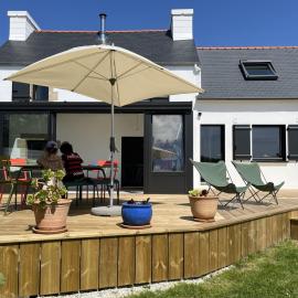 Plage à 300 m, maison pour 7, jardin et véranda