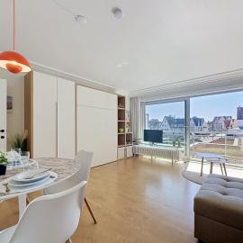 Apartment Cosy @ the beach studio with pool by Interhome
