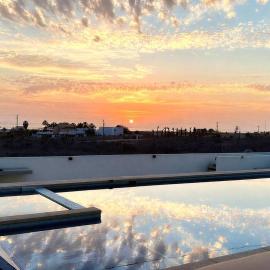 Relaxed baja living, sunset patio & saltwater pool