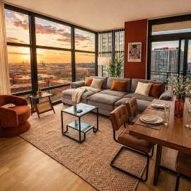 Grant Park 2BR Condo with Balcony Skyline View & Gym in Chicago Downtown