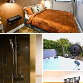 The Hideout - private luxury cabin near the sea with spa, patio area, and parking, hotel di Hythe