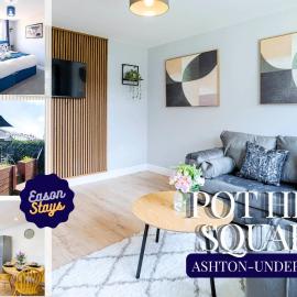 Spacious 3 Bedroom House in Ashton-under-Lyne by Eason Stays with Free Parking and Courtyard View, hotel in Stalybridge