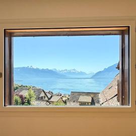 Vue imprenable Léman - Cosy à Chexbres、シェーブルのホテル
