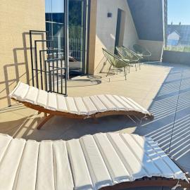 LifeStyle Apartments am Steinsberg, Self Check In, Terrasse, Burg Blick