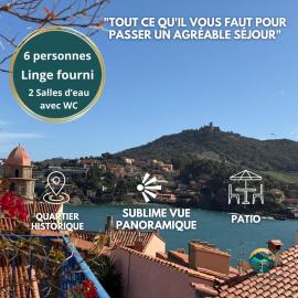 Mas Pujades*Maison typique*T4*Balcon Vue mer*Patio, hotel in Collioure