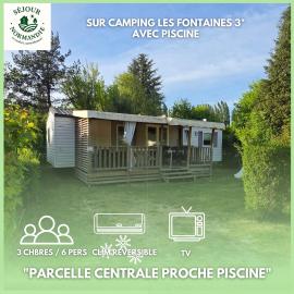Séjour Normandie - Mobilhome confort 3ch-6p avec TV-clim dans l'Eure