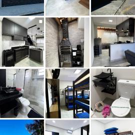 Sobrados Novos Litoral Norte Caraguatatuba, a 150 m a pe da Praia das Palmeiras, Ar condicionado, WiFi gratis, Churrasqueira privativa, Pet friendly, Estacionamento, hotel in Caraguatatuba