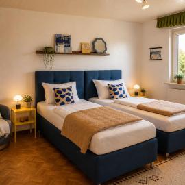 Ideale Monteursunterkunft 3 Zimmer mit getrennten Betten