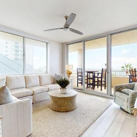 The Beach Club 401C Beachfront condo in Gulf Shores with pools tennis gym