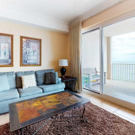 Beachfront condo with Gulf view balcony pools hot tubs & gym access
