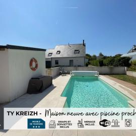 TY KREIZH - Maison neuve avec piscine proche mer