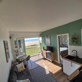 Vue panoramique plage Siouville Hague, hotel a Diélette