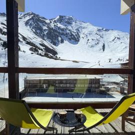Duplex cosy au pied des pistes 4 couchages vue montagne, хотел в Арк 2000