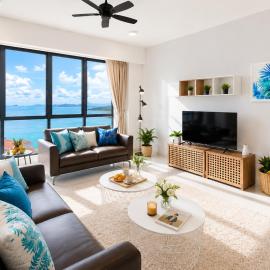 Family Seaview 3BR Suite for 10 Sauna & Bathtub Jazz Suites