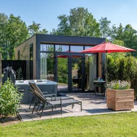 Private Sauna at Wellness Lodge in Drenthe