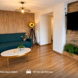 Appartement T2 à la Campagne 10 min de Rennes, hotel a Corps-Nuds
