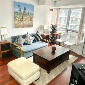 Core Downtown Toronto-8 Sleeper-4 Beds-2 Bathrooms-Washrooms-Free Parking-CN Tower-Ripleys Museum-Blue Jays Stadium In front-Indoor Gym-Swimming Pool-Jacuzzi Sauna-Filter Drinking Water-WiFi