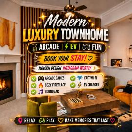 Stylish Stay Arcade Fun & EV, hotel in Lewisville