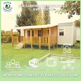 Séjour Normandie - Mobilhome premium 3ch-6p avec clim-TV-WiFi-lave linge dans l'Eure - 155