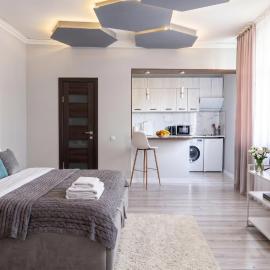 40 m2 Confort apartament, hotell i Bălţi