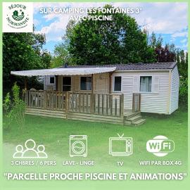 Séjour Normandie - Mobilhome confort 3ch-6p avec TV-WiFi et lave-linge dans l'Eure - 332