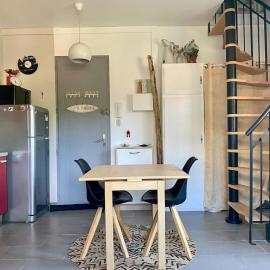 Duplex studio Moulleau proche plage avec chambre en mezzanine