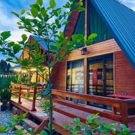 Wooden Huts In Mestia