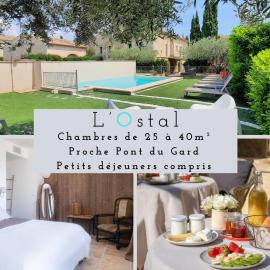 L'Ostal Saint Hilaire d'Ozilhan - Bed & Breakfast, hotelli kohteessa Saint-Hilaire-dʼOzilhan