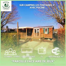 Séjour Normandie - Mobilhome premium 3ch-6p avec clim-TV-WiFi et lave-linge dans l'Eure - 455