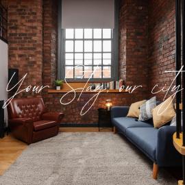 Liverpool Warehouse Flat - Sleeps 5, WiFi, Free On-Site Parking