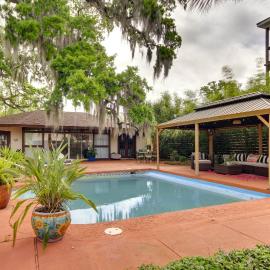 Walk to Ocean: Family Biloxi Haven w/ Pool & Patio