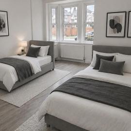Modern 2-Bed Apartment Sleeps 5 Fast Links Central