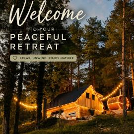 Secluded Romantic Cabin · Hot Tub & Barrel Sauna