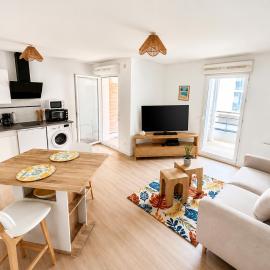 Appartement bassin d Arcachon avec balcon et parking、ラ・テスト・ド・ビュシュのホテル