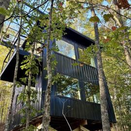 Come stay in a magical cabin with a bedroom in the trees