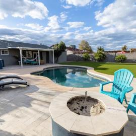 Private Heated Pool Home with Outdoor BBQ Area