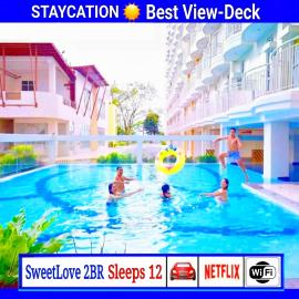 SweetLove 2-BR & BigLove 2-BR in CITYLAND Prime Condo with Big Living room, 3 Balconies, Kitchen, Free Pool, 2 Parking, Wi-fi, Netflix, Disney Plus, Rooftop View-Deck