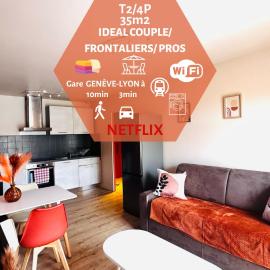 Le Terracotta Lounge T2 moderne à 2 pas de la gare