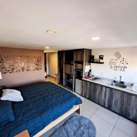 S10 KING Suite at TEC CEM Cocineta WiFi Balcón Parking Terraza، فندق في مدينة ميكسيكو