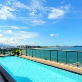 Flat Century Plaza 508, apartamento com vista para praia e canal de Camburi, hotel Vitóriában