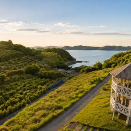 Ultra Private Off Grid Island Villa Near the Beach Mandarin Farm Setting, hotel in Bizen