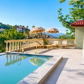 Mansaayan Villas by Aurella Hospitality-3BHK Luxury Valley View Villa in Kasauli with Private Pool, Treehouse & 70 inches Smart TV Bar Lounge