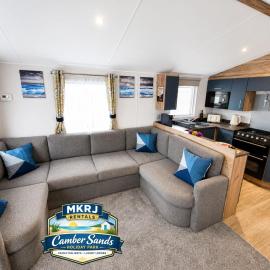 MKRJ Camber Sands Caravan- 3 Bedrooms, Sleeps 8, En Suite WC, Dog Friendly, WiFi