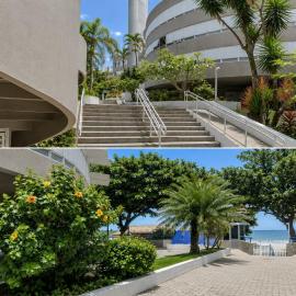 8 Apartamentos em Condomínio Fechado c/portaria presencial 24 hs à Beira mar na Praia do Tombo no Guarujá