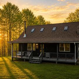 Seventeen Pines - Chic Catskills Cabin with Fireplace & Loft on 17 Acres, ξενοδοχείο σε Roscoe