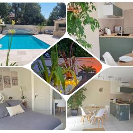 Un air de Provence climatisé, piscine disponible seulement en fin de journée - un parking gratuit - Proche de l'A7-A9, Hotel in Orange