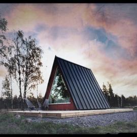 Glamping hut with panorama view, hotel in Björköby