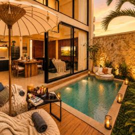 Gaudi Private Pool Villas, Rice Field Views, Canggu by Nusa Havens